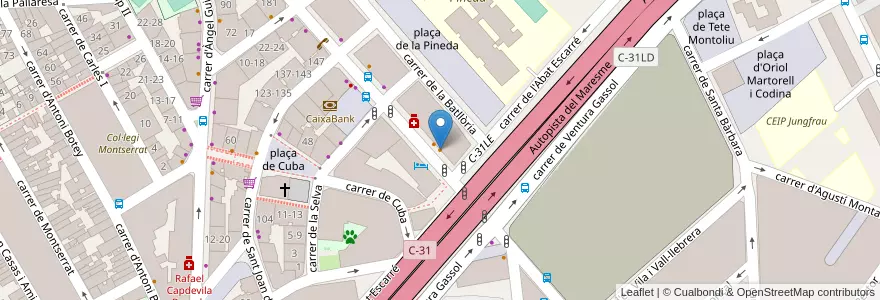 Mapa de ubicacion de Bar Zambra en Испания, Каталония, Барселона, Барселонес, Бадалона.
