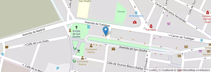 Mapa de ubicacion de Bar Zamora en スペイン, バレンシア州, València / Valencia, L'Horta Oest, Quart De Poblet.