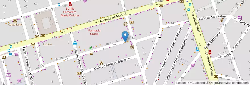 Mapa de ubicacion de Bar Zaragozano en スペイン, アラゴン州, サラゴサ, Zaragoza, サラゴサ.