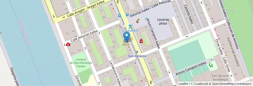 Mapa de ubicacion de Bar Zuentzat en 西班牙, 巴斯克, 比斯开, Bilboaldea, 毕尔巴鄂.