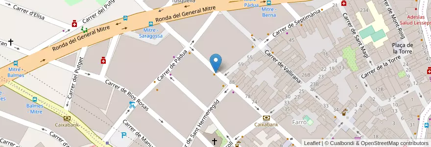 Mapa de ubicacion de bar1 en İspanya, Catalunya, Barcelona, Barcelonès, Barcelona.