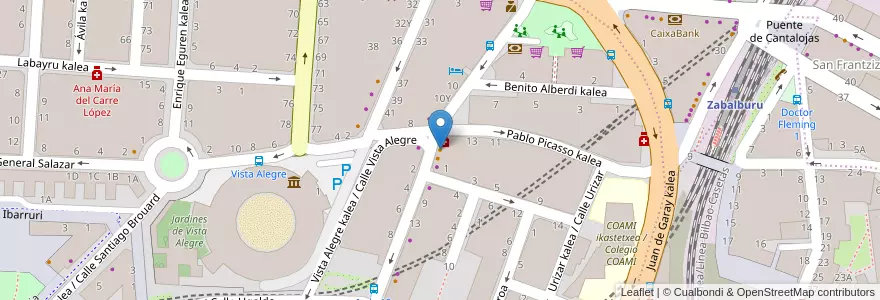 Mapa de ubicacion de Baracho's en 西班牙, 巴斯克, 比斯开, Bilboaldea, 毕尔巴鄂.