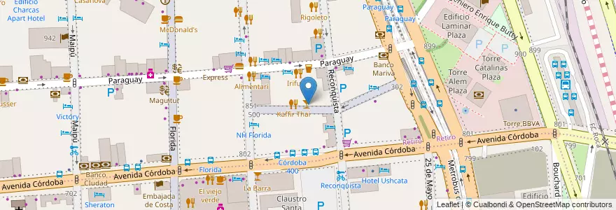 Mapa de ubicacion de Barbaro, Retiro en Аргентина, Буэнос-Айрес, Comuna 1, Буэнос-Айрес.