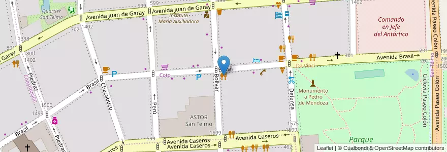 Mapa de ubicacion de Barbieca, San Telmo en Аргентина, Буэнос-Айрес, Comuna 4, Comuna 1, Буэнос-Айрес.