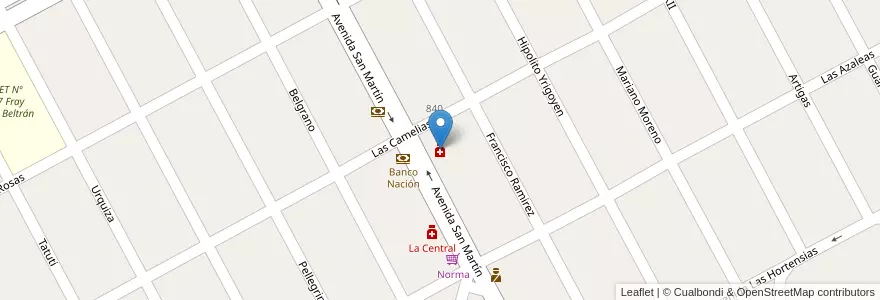 Mapa de ubicacion de Barbieri en آرژانتین, استان انتره ریوس, Departamento Federación, Distrito Gualeguaycito, Federación.