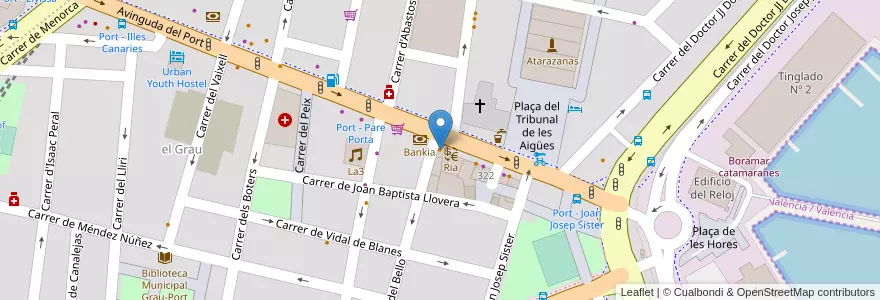 Mapa de ubicacion de Barcafeteria Alhambra en 스페인, Comunitat Valenciana, València / Valencia, Comarca De València, València.
