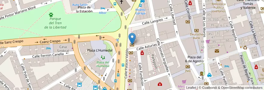 Mapa de ubicacion de Barclays en Испания, Астурия, Астурия, Gijón/Xixón.