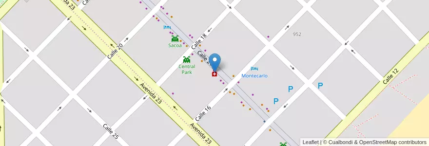 Mapa de ubicacion de Barengo en Arjantin, Buenos Aires, Partido De General Alvarado, Miramar.