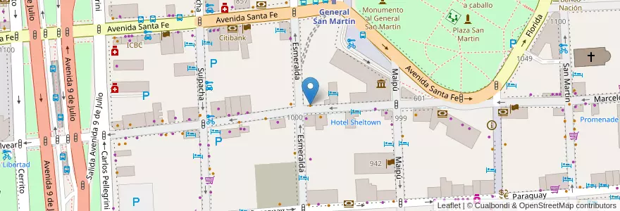 Mapa de ubicacion de Baris Cerveca artesanal, Retiro en アルゼンチン, Ciudad Autónoma De Buenos Aires, Comuna 1, ブエノスアイレス.