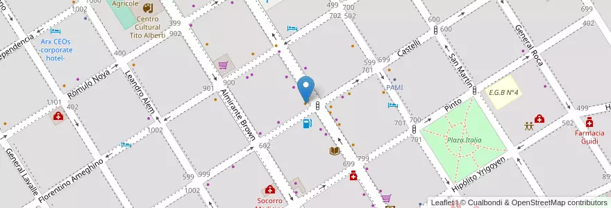 Mapa de ubicacion de Barocca, Café y Heladería en Arjantin, Buenos Aires, Partido De Zárate.
