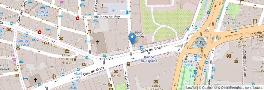 Mapa de ubicacion de BARQUILLO, CALLE, DEL,2 en Испания, Мадрид, Мадрид, Área Metropolitana De Madrid Y Corredor Del Henares, Мадрид.