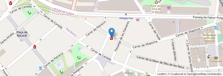 Mapa de ubicacion de Barrachina Canovas en スペイン, カタルーニャ州, Barcelona, バルサルネス, Barcelona.