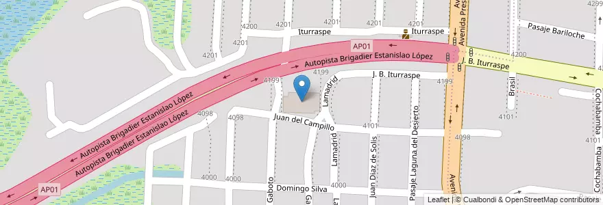 Mapa de ubicacion de Barranquitas Sur en 아르헨티나, Santa Fe, Departamento La Capital, Santa Fe Capital, Santa Fe.