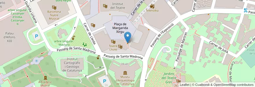 Mapa de ubicacion de bar/restaurant El Lliure en Espagne, Catalogne, Barcelone, Barcelonais, Barcelone.