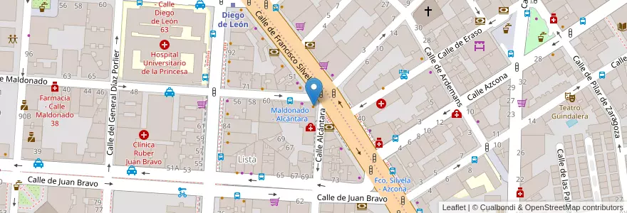 Mapa de ubicacion de Barril Express en إسبانيا, منطقة مدريد, منطقة مدريد, Área Metropolitana De Madrid Y Corredor Del Henares, مدريد.
