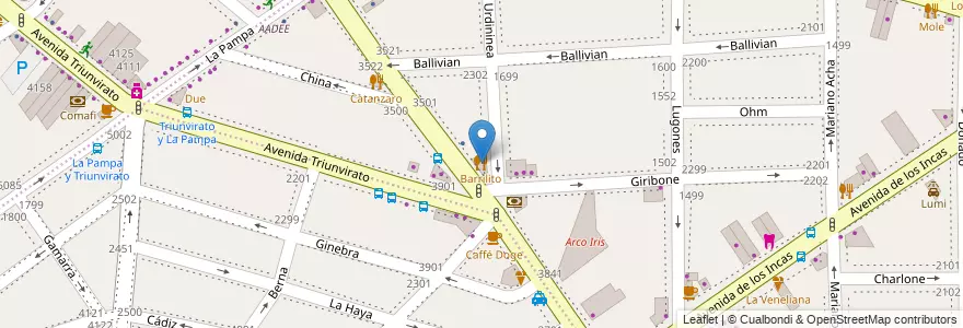 Mapa de ubicacion de Barrilito, Parque Chas en Argentinië, Ciudad Autónoma De Buenos Aires, Buenos Aires, Comuna 15.