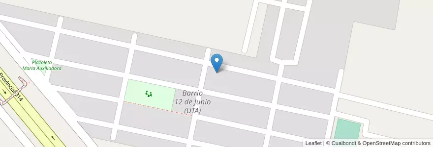 Mapa de ubicacion de Barrio 12 de Junio (UTA) en Arjantin, Tucumán, Departamento Tafí Viejo, Tafí Viejo.