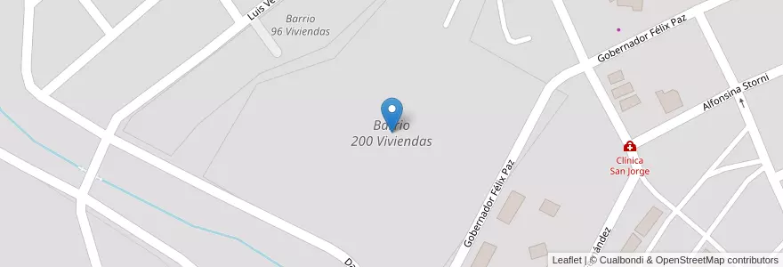 Mapa de ubicacion de Barrio 200 Viviendas en Argentine, Departamento Ushuaia, Chili, Province De Terre De Feu, Ushuaia.
