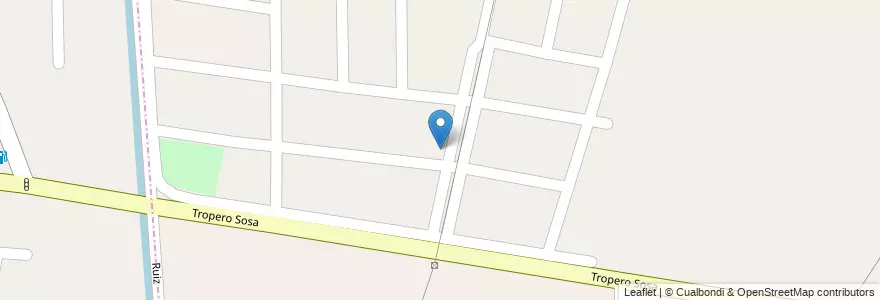 Mapa de ubicacion de Barrio 22 de Octubre en アルゼンチン, チリ, メンドーサ州, Departamento Maipú, Distrito Coquimbito, Maipú.