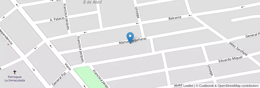 Mapa de ubicacion de Barrio 8 de Abril en アルゼンチン, サンティアゴ・デル・エステロ州, Departamento Capital, Santiago Del Estero.
