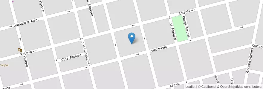 Mapa de ubicacion de Barrio 9 de Julio en Аргентина, Санта-Фе, Departamento Castellanos, Municipio De Sunchales.