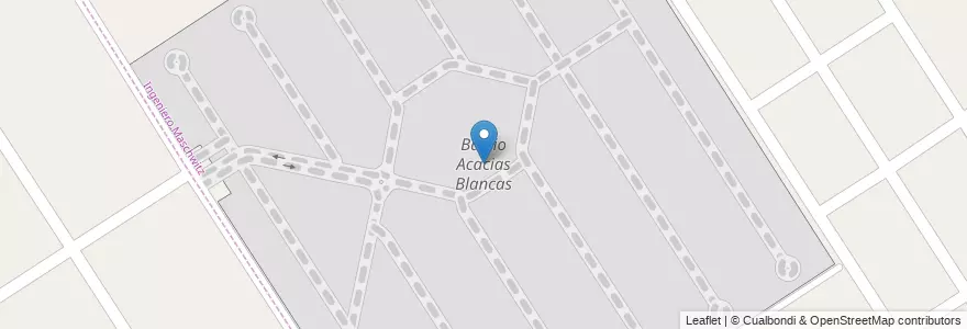 Mapa de ubicacion de Barrio Acacias Blancas en Argentina, Provincia Di Buenos Aires, Partido De Escobar, Ingeniero Maschwitz.