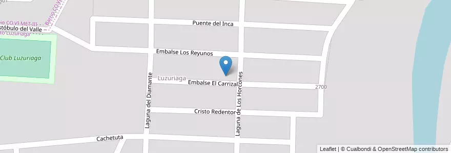 Mapa de ubicacion de Barrio Agua Y Energia Plan 16 en 阿根廷, 智利, Mendoza, Godoy Cruz, Distrito Luzuriaga, Maipú.