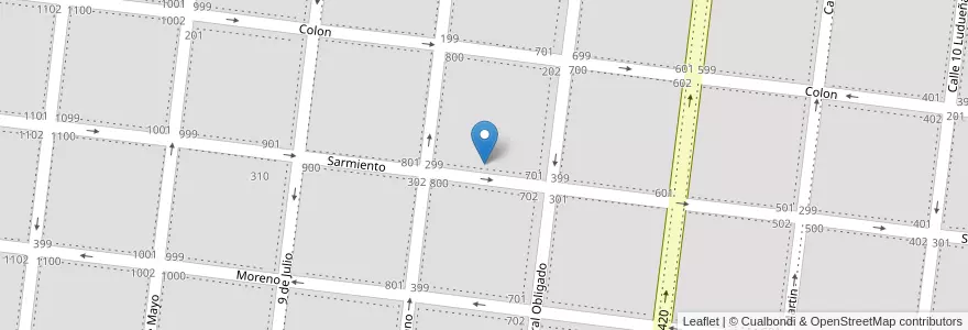 Mapa de ubicacion de Barrio Almafuerte en Arjantin, Santa Fe, Departamento General Obligado, Municipio De Reconquista.