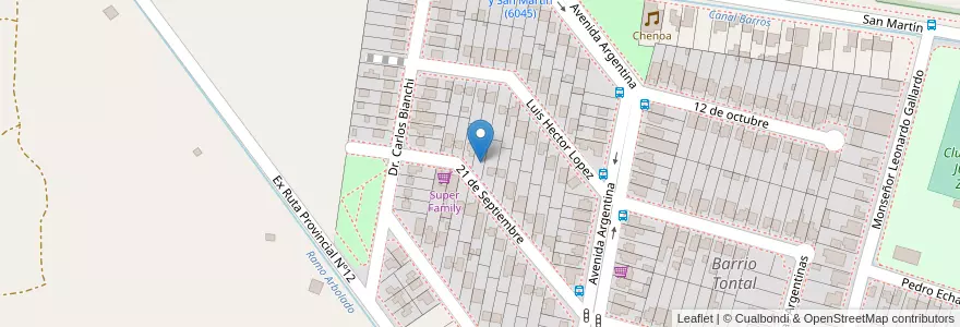 Mapa de ubicacion de Barrio Alto Valle en Argentinien, San Juan, Chile, Zonda.