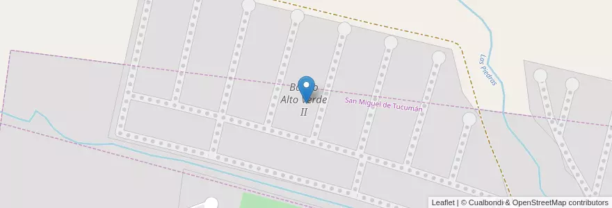 Mapa de ubicacion de Barrio Alto Verde II en 阿根廷, Tucumán, San Miguel De Tucumán, Departamento Yerba Buena, Yerba Buena.