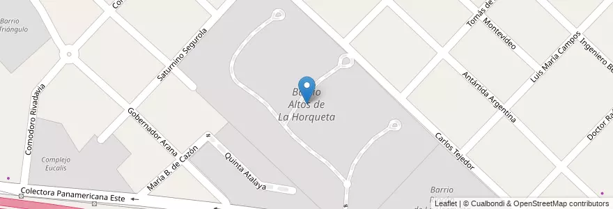 Mapa de ubicacion de Barrio Altos de La Horqueta en アルゼンチン, ブエノスアイレス州, Partido De San Isidro, Boulogne Sur Mer.