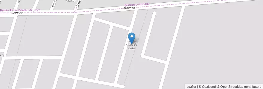 Mapa de ubicacion de Barrio Amas de Casa en Argentinien, Chile, Mendoza, Godoy Cruz, Maipú.