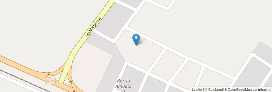 Mapa de ubicacion de Barrio Amupol II en Arjantin, Şili, Mendoza, Departamento Maipú, Distrito Fray Luis Beltrán.