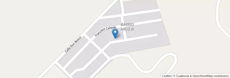Mapa de ubicacion de BARRIO ARCO II en 阿根廷, 智利, Chubut, Departamento Futaleufú.