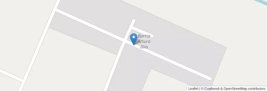 Mapa de ubicacion de Barrio Arturo Illia en Argentina, Chile, Mendoza, Departamento Maipú, Distrito Fray Luis Beltrán.