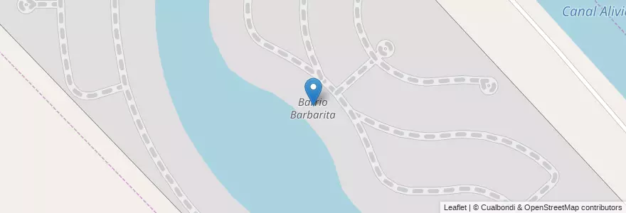 Mapa de ubicacion de Barrio Barbarita en 阿根廷, 布宜诺斯艾利斯省, Partido De Tigre, Troncos Del Talar.