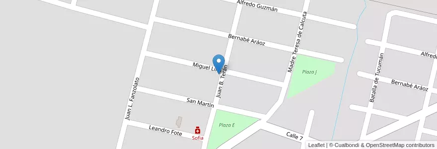 Mapa de ubicacion de Barrio Bernel en الأرجنتين, Tucumán, San Miguel De Tucumán, Departamento Yerba Buena, Yerba Buena.