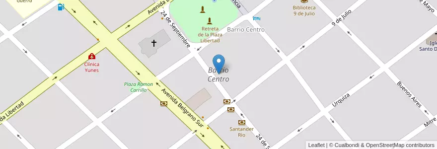 Mapa de ubicacion de Barrio Centro en Argentine, Santiago Del Estero, Departamento Capital, Santiago Del Estero.