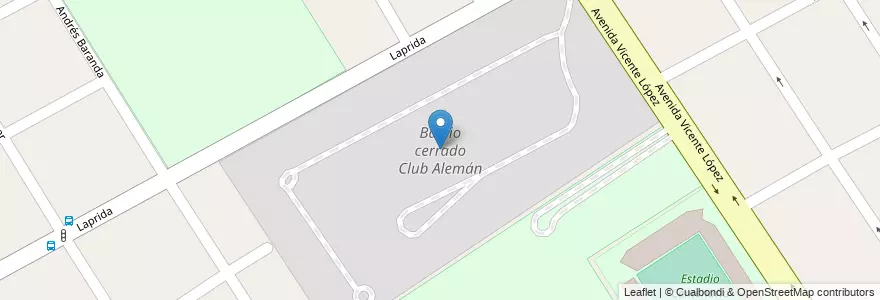 Mapa de ubicacion de Barrio cerrado Club Alemán en 아르헨티나, 부에노스아이레스주, Partido De Quilmes, Quilmes.