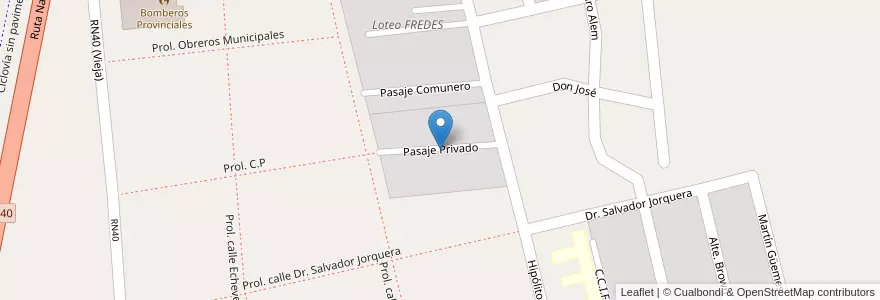 Mapa de ubicacion de Barrio Cerrado en Argentina, Cile, Mendoza, Departamento Tunuyán, Distrito El Totoral.