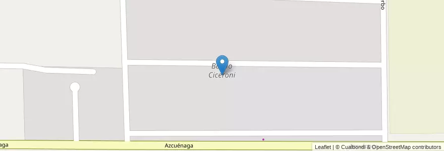 Mapa de ubicacion de Barrio Ciceroni en Arjantin, Şili, Mendoza, Departamento Maipú, Distrito Lunlunta.