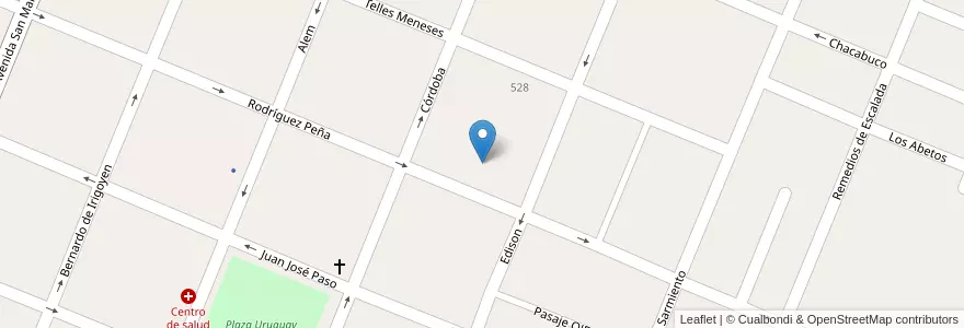 Mapa de ubicacion de Barrio CONSTITUCION en 阿根廷, 智利, Mendoza, San Rafael, Distrito Ciudad De San Rafael, Departamento San Rafael.