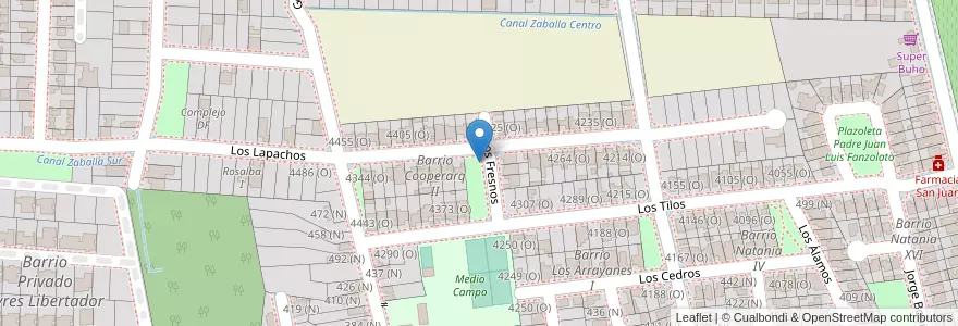 Mapa de ubicacion de Barrio Cooperarq II en آرژانتین, San Juan, شیلی, Rivadavia.