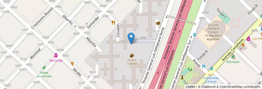 Mapa de ubicacion de Barrio Copello, Villa Lugano en الأرجنتين, Ciudad Autónoma De Buenos Aires, Buenos Aires, Comuna 8.