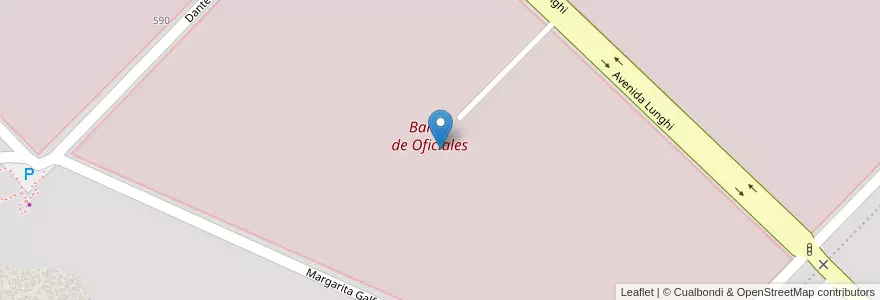 Mapa de ubicacion de Barrio de Oficiales en アルゼンチン, ブエノスアイレス州, Partido De Tandil, Tandil.