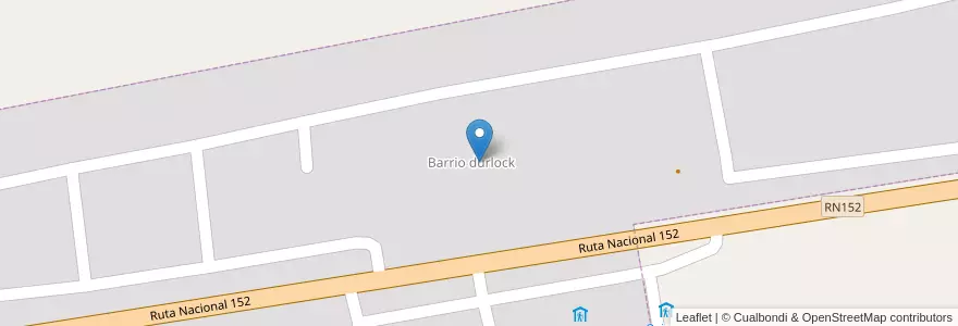 Mapa de ubicacion de Barrio durlock en 阿根廷, La Pampa, Municipio De General Acha, Departamento Utracán.
