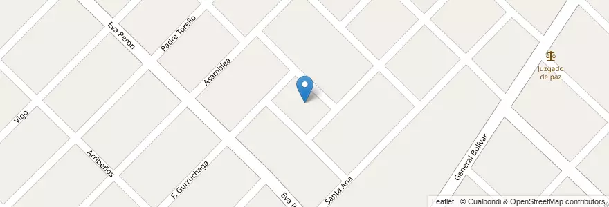 Mapa de ubicacion de Barrio El Cartero en 阿根廷, 布宜诺斯艾利斯省, Partido De Hurlingham, Hurlingham.