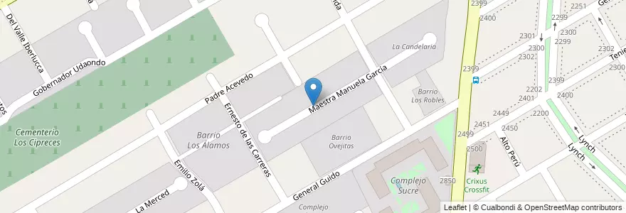 Mapa de ubicacion de Barrio El Portal en Argentine, Province De Buenos Aires, Partido De San Isidro, Beccar.