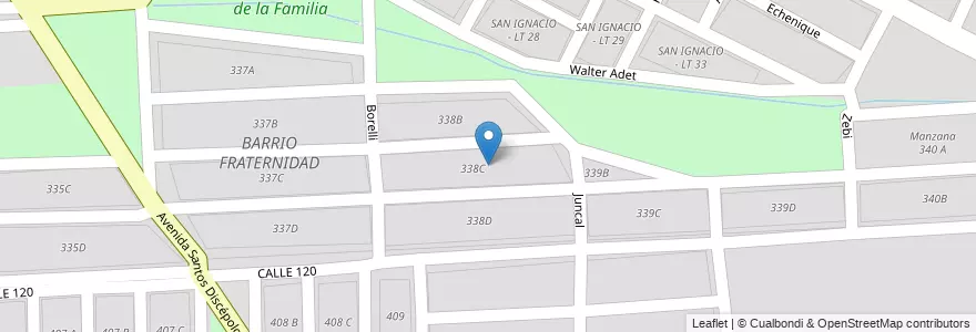 Mapa de ubicacion de BARRIO FRATERNIDAD en آرژانتین, Salta, Capital, Municipio De Salta, Salta.