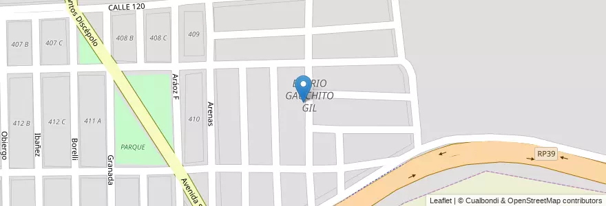 Mapa de ubicacion de BARRIO GAUCHITO GIL en Argentine, Salta, Capital, Municipio De Salta, Salta.